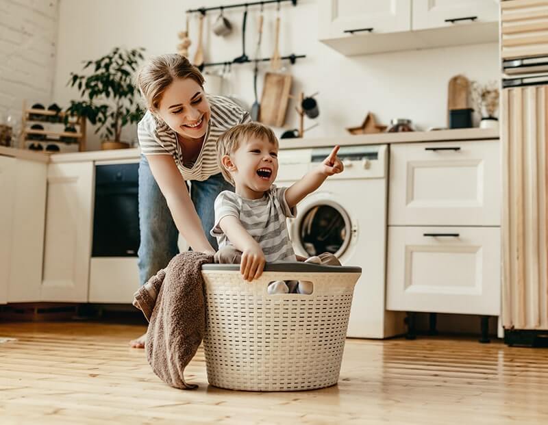 kids playing in a basket